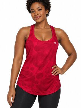 Adidas Women’s Red Printed Racerback Athletic Tank Top Size M